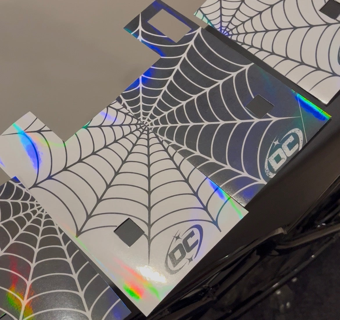Ridstar Fork Decal - Spiderweb black and white